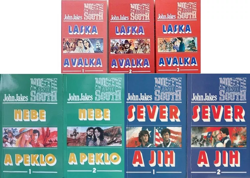 JohnJakes Sever a Jih 1+2/Nebe a peklo 1+2/Láska a válka 1+2+3 komplet