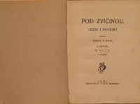 arel Václav Rais Pod Zvičinou - Verše i povídky 1921