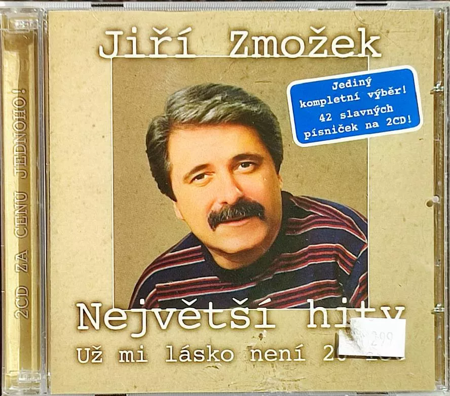 2CD Jiří Zmožek - Největší hity - Už mi lásko není 20 let