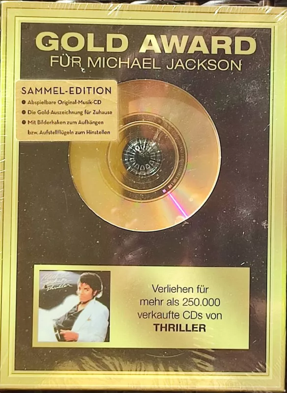 CD Michael Jackson ‎– Thriller (Gold award)