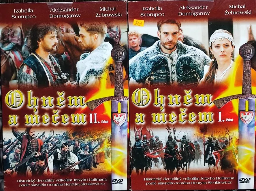 DVD Ohněm a mečem 1+2 díl.