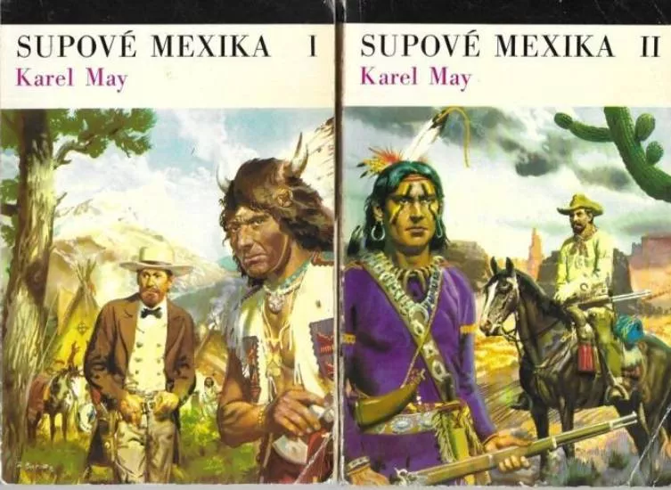 Karel May Supové Mexika I+II. ilustrace Zdeněk Burian
