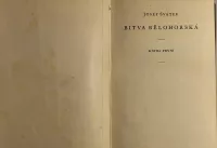 Josef Svátek Bitva Bělohorská 1940 (kniha první)
