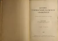 Josef Vaněk Květiny v domácnosti, na oknech a balkonech