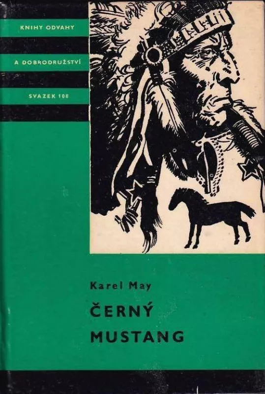 Karel May Černý mustang ilustrace Zdeněk Burian edice KOD108