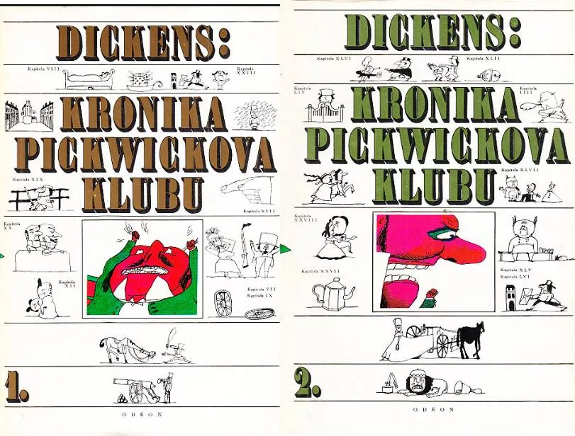 Ch.Dickens Kronika Pickwickova klubu 1+2 ilustrace Jiří Šalamoun
