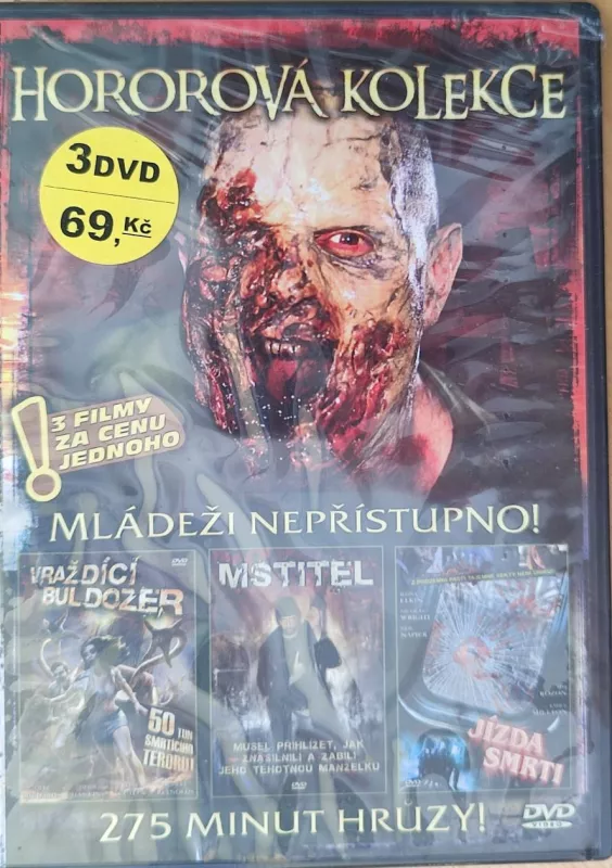 3DVD Hororová kolekce /Vraždící buldozer/Mstitel /Jízda smrti