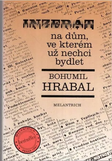 Bohumil Hrabal Inzerát na dům, ve kterém už nechci bydlet