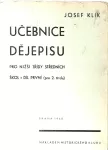 Učebnice dějepisu pro nižší třídy středních škol, díl 1 pro 2.třídu